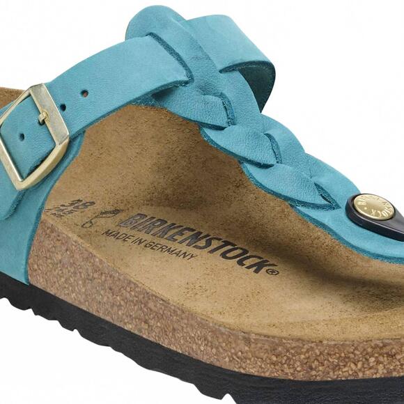 NEW BIRKENSTOCK women\'s gizeh braided sandals in biscay bay